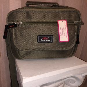 Dong Hao Men’s Vintage travel message crossbody bag Khaki